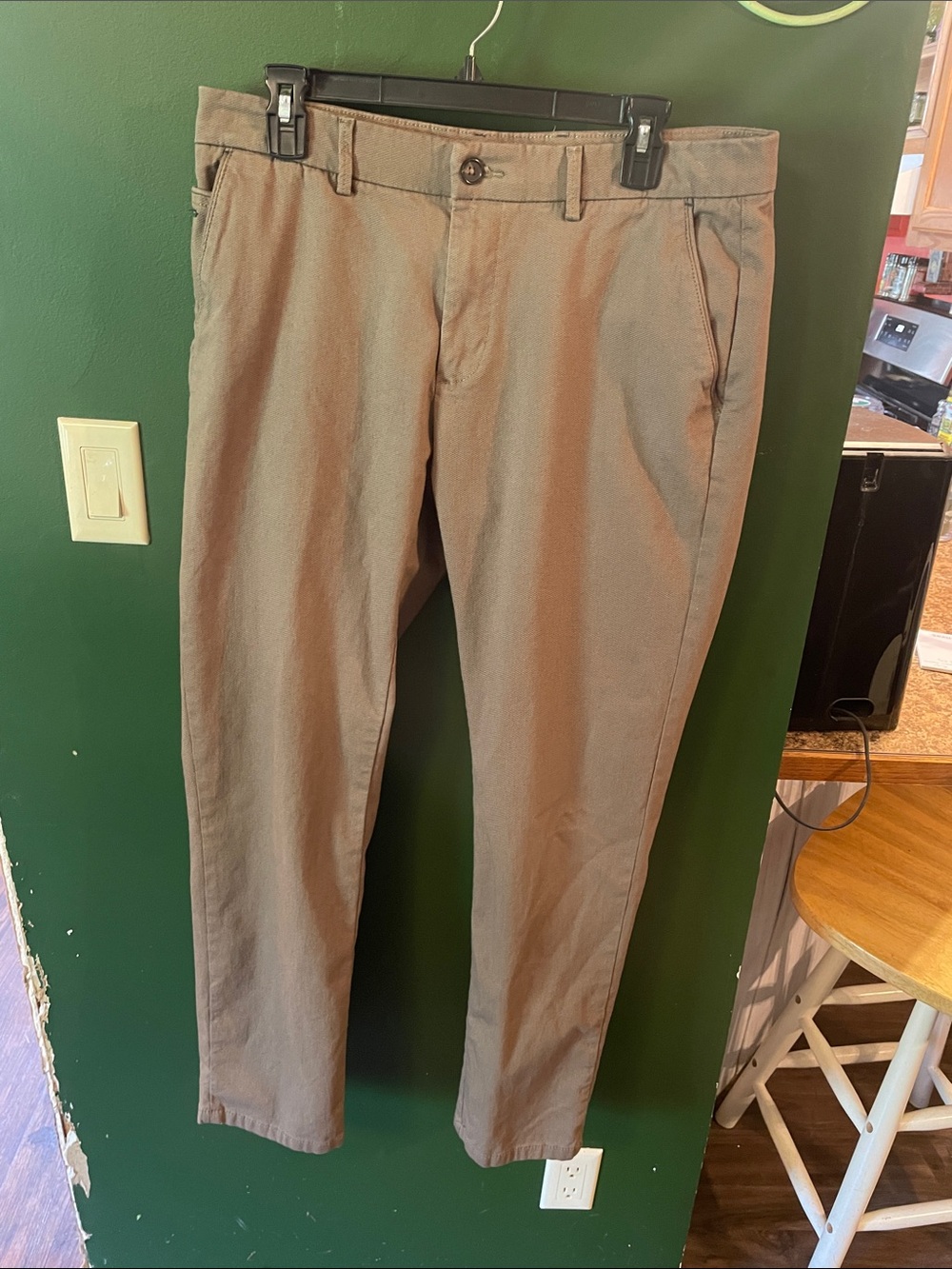 Reserved ECO Aware Slim Fit Chinos in Taupe Brown Size 34x31